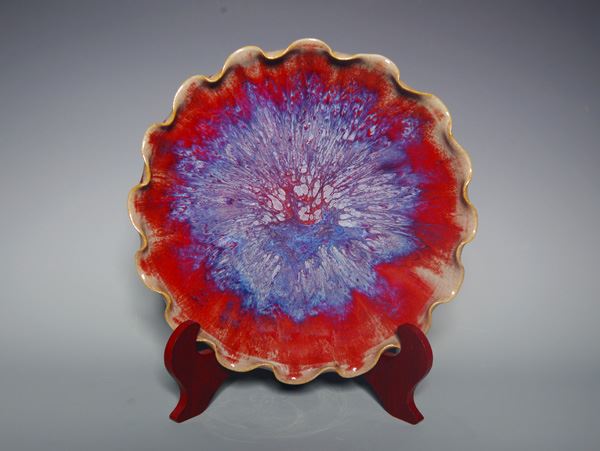 花口手拉胚掛盤